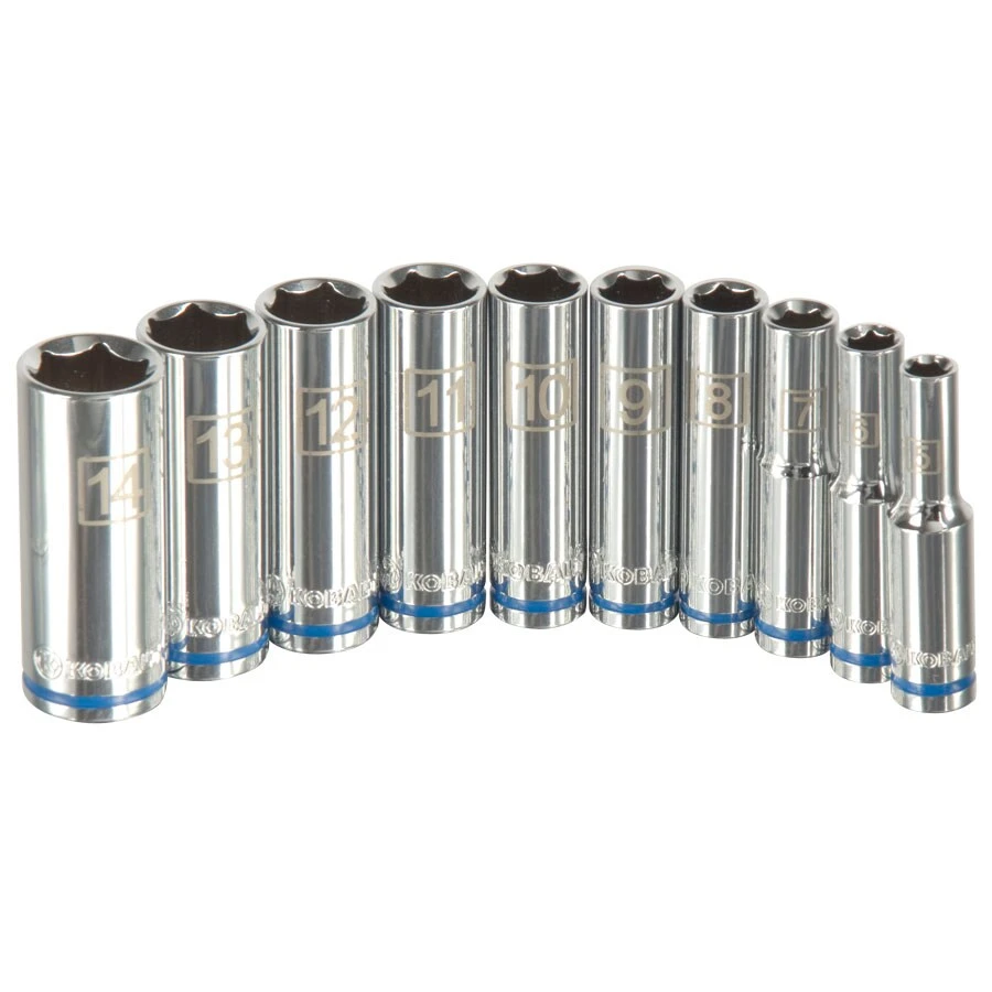 Kobalt Sockets & Socket Sets 10-Piece Metric 1/4-in Drive 6-point Set Deep Socket Set 2 Kobalt Sockets & Socket Sets 10-Piece Metric 1/4-in Drive 6-point Set Deep Socket Set - Image 2