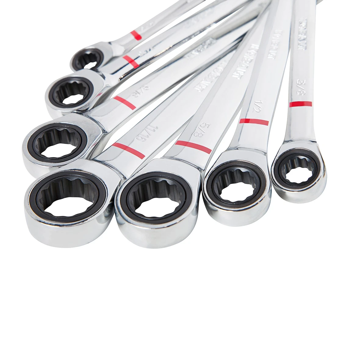 Kobalt Ratchet Wrenches & Sets 8-Piece Set 12-Point Standard (SAE) Flexible Head Ratchet Wrench Set 7 Kobalt Ratchet Wrenches & Sets 8-Piece Set 12-Point Standard (SAE) Flexible Head Ratchet Wrench Set - Image 7