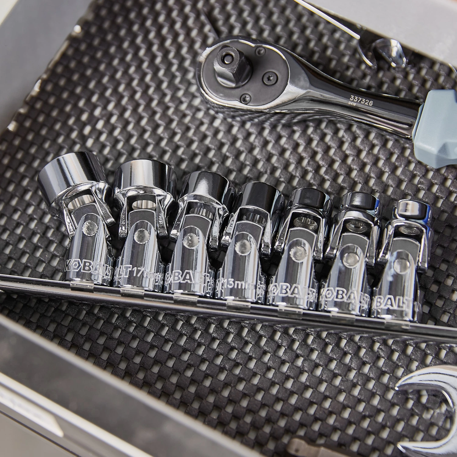 Kobalt Sockets & Socket Sets 7-Piece Metric 3/8-in Drive 12-point Set Shallow Socket Set 2 Kobalt Sockets & Socket Sets 7-Piece Metric 3/8-in Drive 12-point Set Shallow Socket Set - Image 2