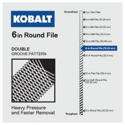 Kobalt Files 6-in Smooth Mill Round Mill File 11 Kobalt Files 6-in Smooth Mill Round Mill File -Daily Home Tools Hub 44433770