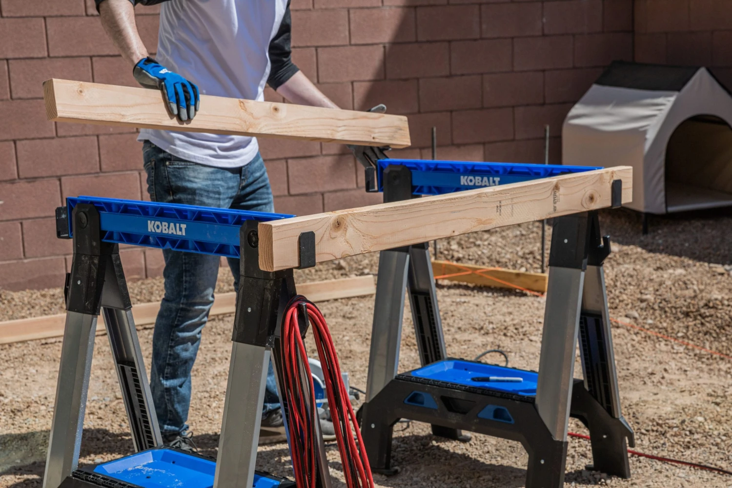 Kobalt Saw Horses 30.63-in W x 33.5-in H Adjustable Pp and Steel Construction Saw Horse (1000-lb Capacity) 12 Kobalt Saw Horses 30.63-in W x 33.5-in H Adjustable Pp and Steel Construction Saw Horse (1000-lb Capacity) - Image 12