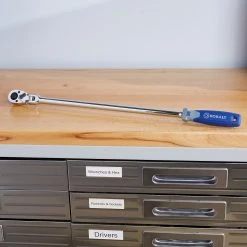 Kobalt Ratchets & Ratchet Sets 36-Tooth 1/2-in Drive Quick-release Flexible Head Standard Ratchet -Daily Home Tools Hub 44895935