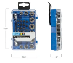 Kobalt Mechanics Tool Sets 35-Piece Standard (SAE) and Metric Combination Polished Chrome Mechanics Tool Set -Daily Home Tools Hub 45400161 scaled