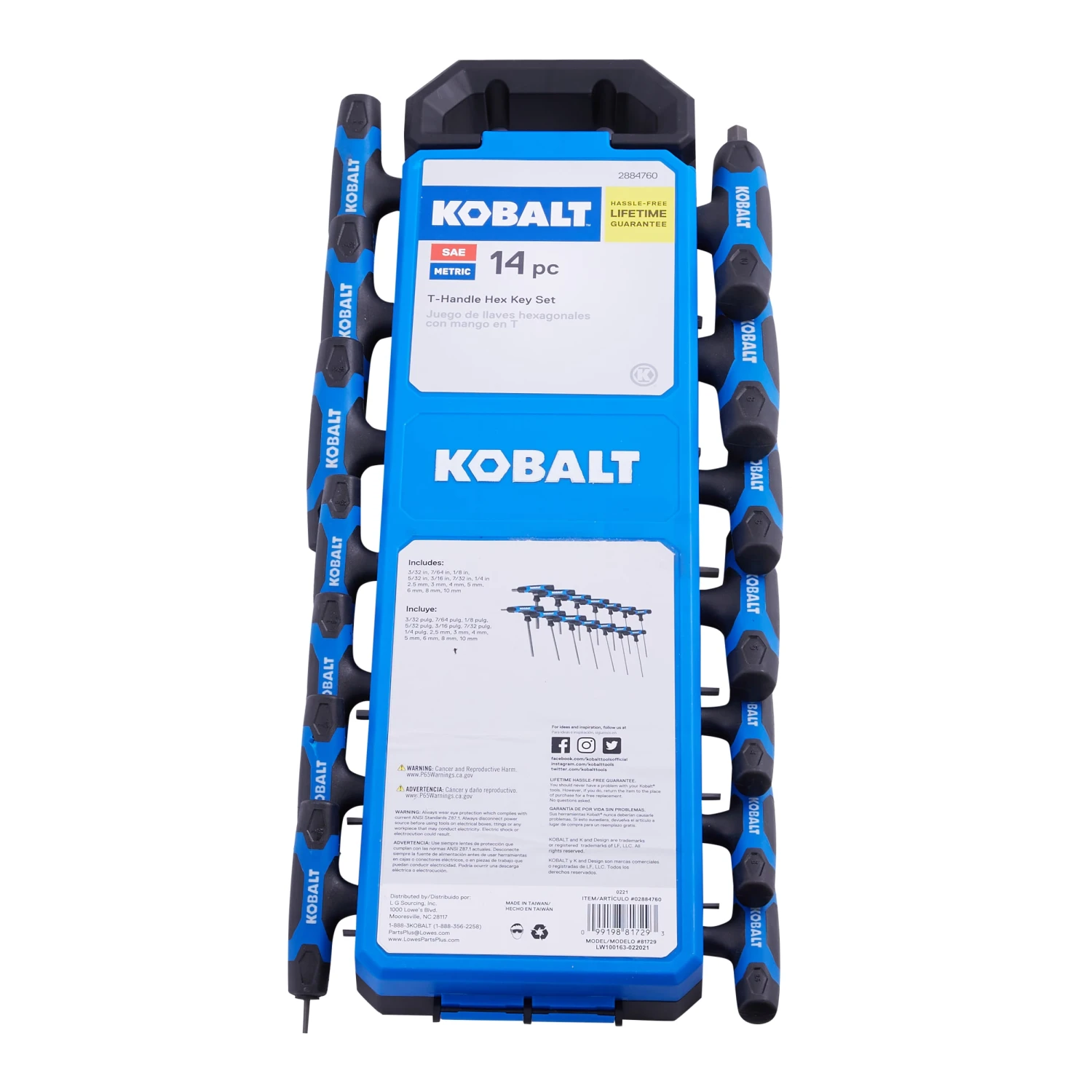 Kobalt Hex Keys & Torx Keys 14-key Standard (Sae) and Metric Combination Hex Key Set 6 Kobalt Hex Keys & Torx Keys 14-key Standard (Sae) and Metric Combination Hex Key Set - Image 6