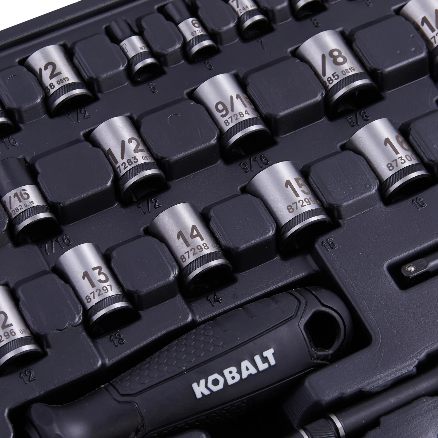 Kobalt Mechanics Tool Sets Universal 115-Piece Standard (SAE) and Metric Combination Matte Mechanics Tool Set (1/4-in; 3/8-in) 2 Kobalt Mechanics Tool Sets Universal 115-Piece Standard (SAE) and Metric Combination Matte Mechanics Tool Set (1/4-in; 3/8-in) - Image 2