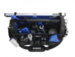 Kobalt Tool Bags Plumbing Tool Bag with Caddy Black, Blue Polyester 12.99-in -Daily Home Tools Hub 45459480