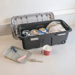 Kobalt Plastic Storage Totes Kobalt Weatherproof Sportsman Trunk -Daily Home Tools Hub 46359332