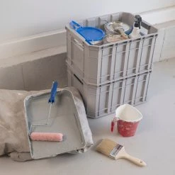 Kobalt Plastic Storage Totes Kobalt Stackable Crate -Daily Home Tools Hub 46359367