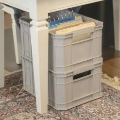 Kobalt Plastic Storage Totes Kobalt Stackable Crate -Daily Home Tools Hub 46359370